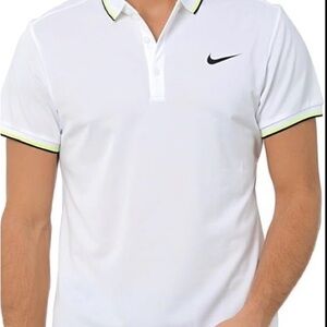 Nike Men's White Polo with Black Logo